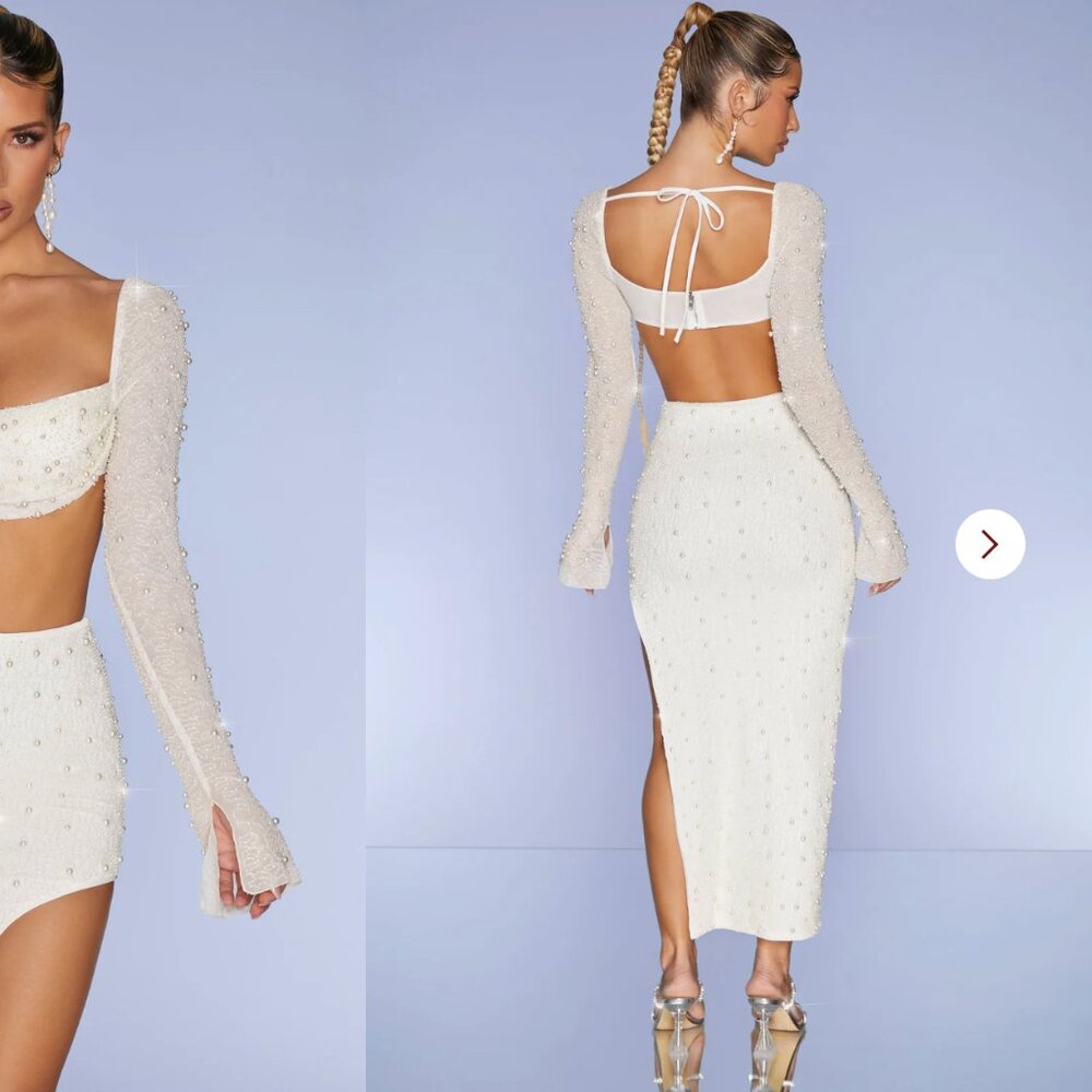 Embellished Maxi Skirt